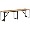 vidaXL Bench Natural wood and black iron frame Solid mango wood