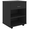 vidaXL Storage Cabinet Black Engineered Wood Compact Storage Cabinet