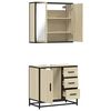 vidaXL Bathroom Furniture Set Sonoma Oak Engineered Wood, Metal Medium