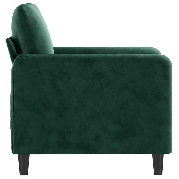 vidaXL Sofa Chair Dark Green Velvet (100% polyester), metal, foam Single