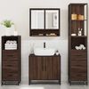 vidaXL Bathroom Furniture Set Brown oak Engineered wood, Metal varied