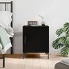 vidaXL Bedside Cabinet Black Engineered wood, iron 15.7 x 15.7 x 19.7 in