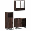 vidaXL Bathroom Furniture Set Brown Oak Engineered wood, Metal, Glass