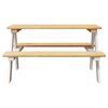 vidaXL Children's Table White Solid pine wood Durable Rectangular