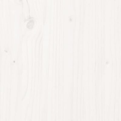 vidaXL Log Holder with Wheels White 30.1"x15.7"x42.5" Solid Wood Pine
