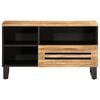 vidaXL TV Cabinet Brown Solid Mango Wood, Steel Medium TV Cabinet