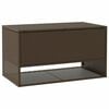 vidaXL Cushion Box Brown PE Rattan, Powder-Coated Steel
