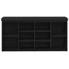 vidaXL Shoe Bench Black Oak 40.16 x 12.60 x 19.69 in Engineered wood