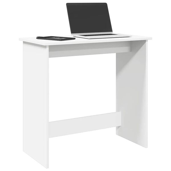 vidaXL Desk White Engineered wood Compact Simplistic Desk