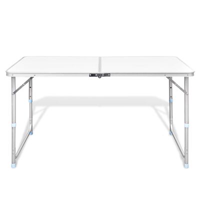Foldable Camping Table Height Adjustable Aluminum 47.2"x23.6"