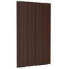 vidaXL Roof Panels 12 pcs Galvanised Steel Brown 31.5x17.7"