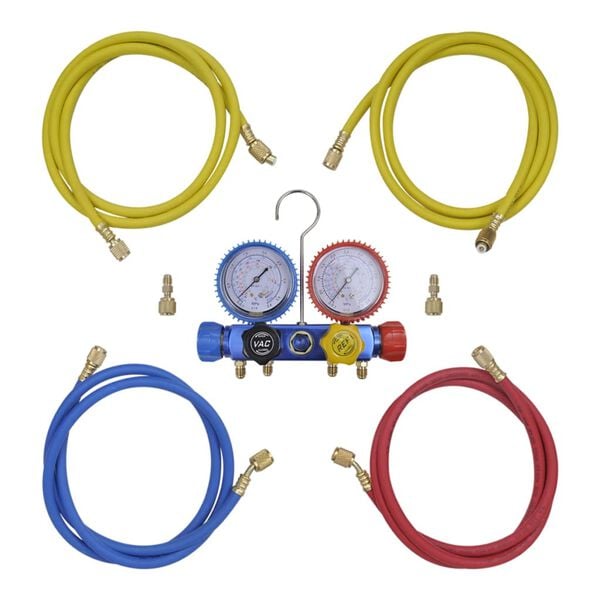 vidaXL 4-way Manifold Gauge Set in Tool Kit