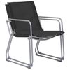 vidaXL Garden Set Black Textilene fabric and steel Medium Durable