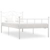vidaXL Bed Frame White Metal Twin Durable Bed Frame Rectangular