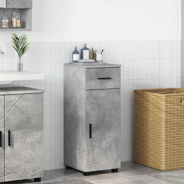 vidaXL Bathroom Cabinet Concrete Grey 11.81 x 13.78 x 31.50 in