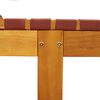 vidaXL Sun Lounger Red Solid Acacia wood Standard Sun Lounger