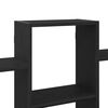 vidaXL Wall Shelf Black Oak 159x18x66 cm Engineered Wood