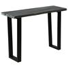 vidaXL Console Table Gray Solid Mindi Wood, Powder-Coated Steel Medium