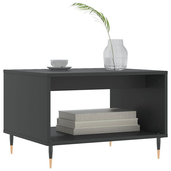 vidaXL Coffee Table Black Engineered Wood Medium Coffee Table