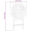 vidaXL Garden Table Brown Solid Acacia wood Compact Foldable