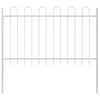 vidaXL Garden Fence 9 pcs White 50.20 x 3.28 ft Powder-coated Steel