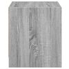 vidaXL Bedside Cabinet Set of 2 Grey Sonoma Engineered wood, glass