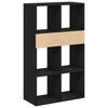 vidaXL Book Cabinet Black Engineered wood Medium Book Cabinet