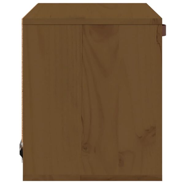 vidaXL Wall Cabinet Honey brown Solid pine wood, engineered wood Medium