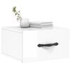 vidaXL Wall-mounted Bedside Cabinet Set of 2 High gloss white