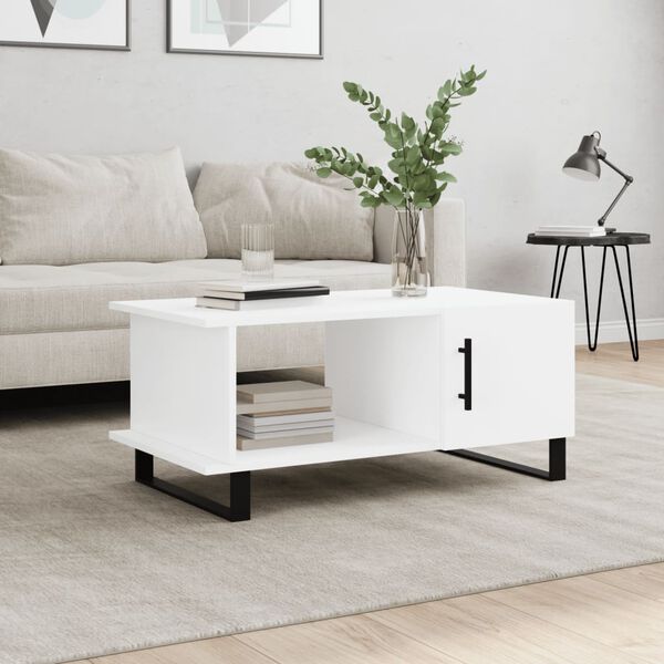 vidaXL Coffee Table White Engineered wood Medium Coffee Table