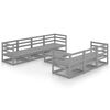 vidaXL Garden Lounge Set Grey Solid Pinewood Modular Garden Lounge Set
