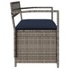 vidaXL Garden Storage Bench Grey and Navy Blue
