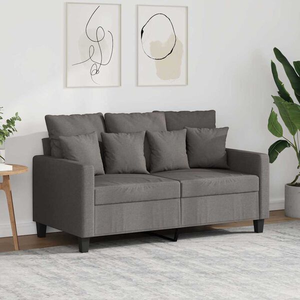 vidaXL 2-seater Sofa Taupe Polyester 47.2 in 2-Seater Sofa Rectangular