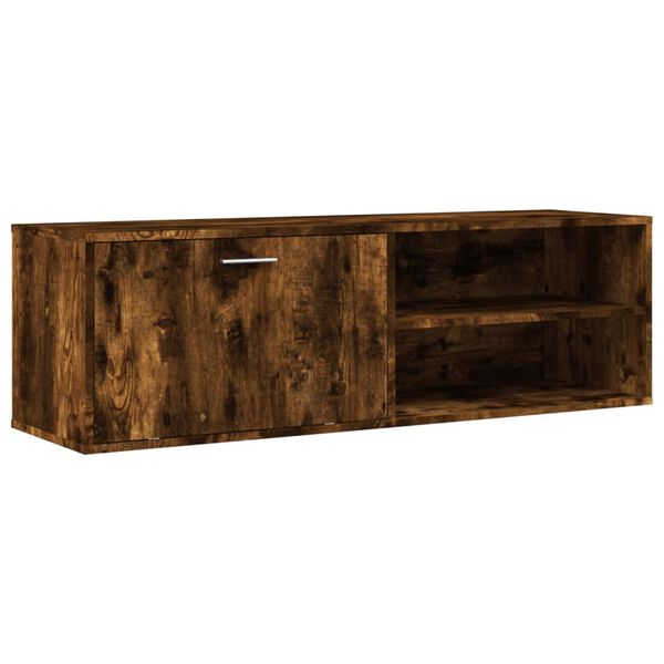 vidaXL TV Cabinet Smoked Oak Engineered Wood Medium TV Cabinet