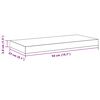 vidaXL Wall Shelf White Honeycomb MDF, Metal 19.7 x 9.1 x 1.5 in