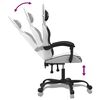 vidaXL Gaming Chair White and Black Faux Leather
