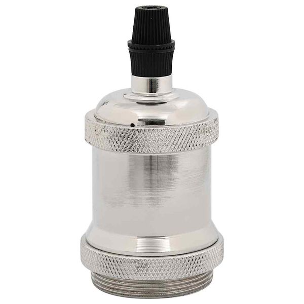 vidaXL Lamp Holder Satin Nickel Aluminum Compact Durable Lamp Holder