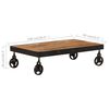 vidaXL Coffee Table Natural wood Solid mango wood and powder-coated steel