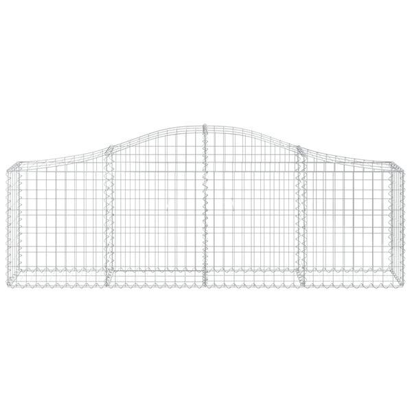 vidaXL Arched Gabion Baskets 13 pcs 78.7"x11.8"x23.6"/31.5" Galvanized Iron