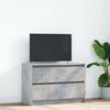 vidaXL TV Cabinet Concrete grey Engineered wood Medium TV Cabinet