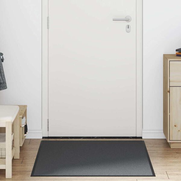 vidaXL Doormat Anthracite Polypropylene and PVC 31.5 x 47.2 in Doormat
