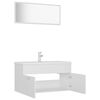 vidaXL Bathroom Furniture Set White Engineered wood, Ceramic Medium