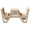 vidaXL Picnic Table Natural Wood Solid Pine Wood Medium Seats Many