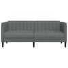 vidaXL Sofa Dark grey Polyester fabric, plywood, solid wood, foam 2-seater