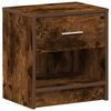 vidaXL Bedside Cabinet Set of 2 Smoked Oak Engineered wood