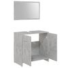 vidaXL Bathroom Furniture Set Concrete Grey Engineered Wood Medium
