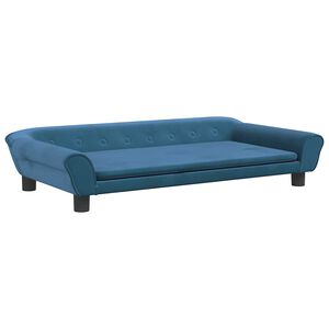 vidaXL Dog Bed Blue 100x50 x 8.3 " Velvet