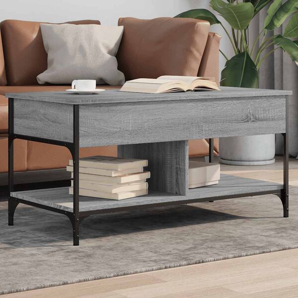 vidaXL Coffee Table Gray Sonoma Engineered wood 39.4x19.7x19.7 in