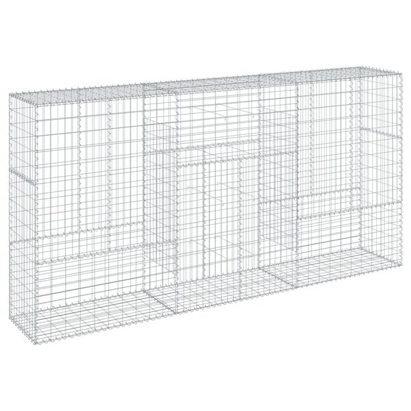 vidaXL Gabion Basket Silver Galvanized iron wire Large Durable