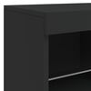 vidaXL Sideboard Black Engineered wood, Glass Medium Sideboard